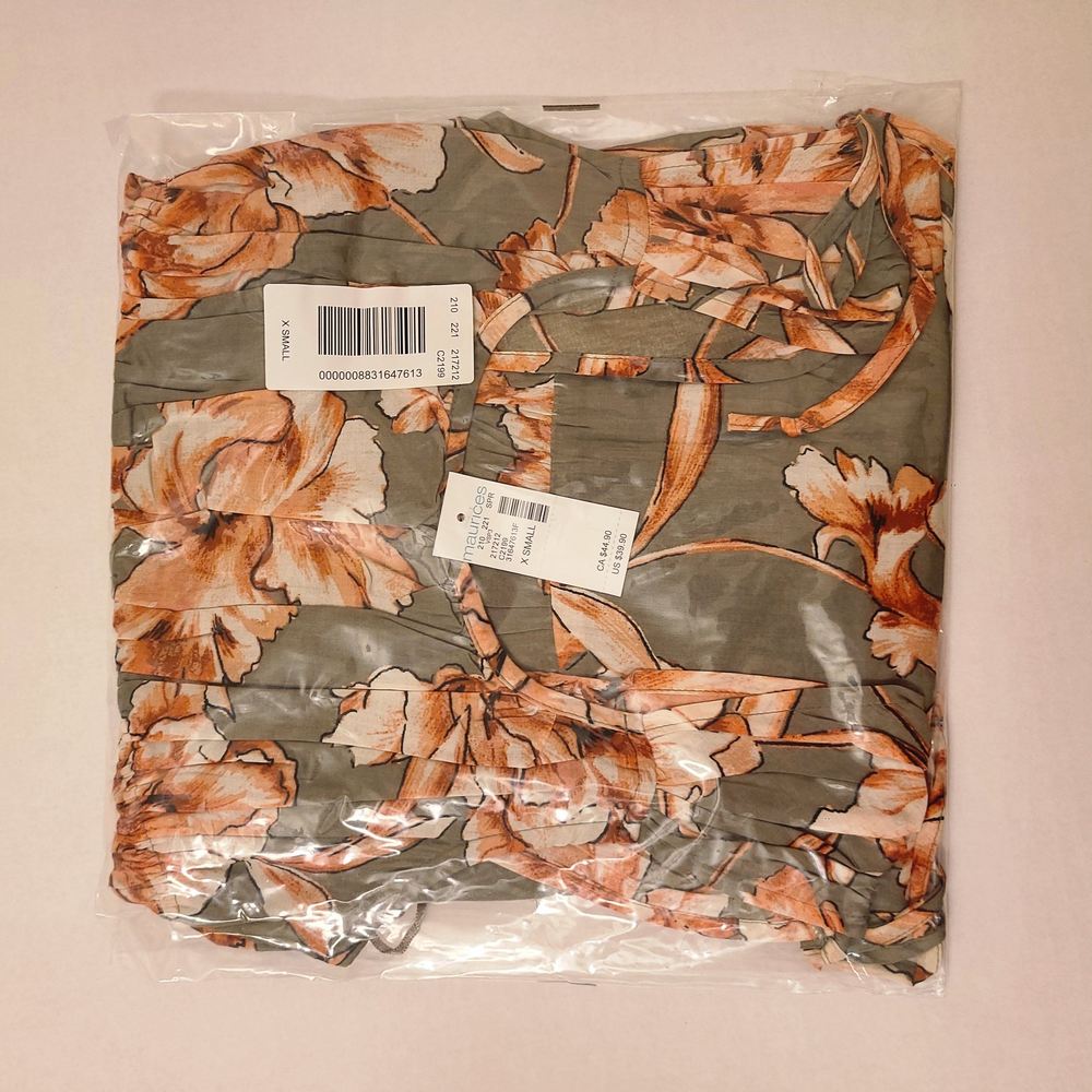 Maurices Floral Ruched Mini Dress - XS - Picture 3 of 4